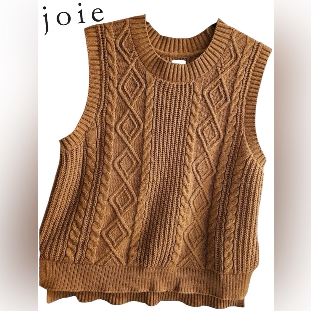 🩵Joie Mustard Knit Sweater Vest